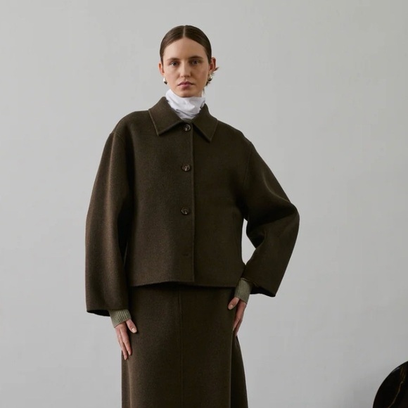 Soeur Dark Brown Women's Pea Coat - Picture 3 of 5